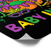Vorsicht Byby Funny Mardi Gras Parade Carnaval Poster (Ecke)