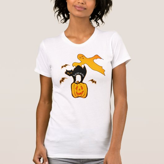 Vorsicht! Cat Halloween Shirt - Crazy Cat Mama! (Vorderseite)