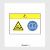 Vorsicht/Chemisches Gefahrensiegel Aufkleber (Blatt)