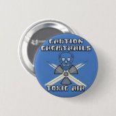 Vorsicht Chemtrails - giftige Luft Button (Vorne & Hinten)