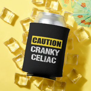 Vorsicht Cranky Celiac Funny Warning Sign Dosenkühler