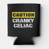 Vorsicht Cranky Celiac Funny Warning Sign Dosenkühler (Vorderseite)