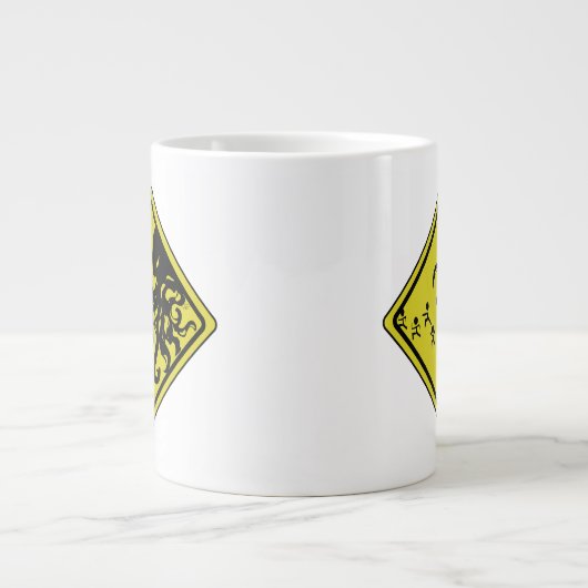 Vorsicht Cthulhu Kaffee-Tasse Jumbo-Tasse (Vorderseite)