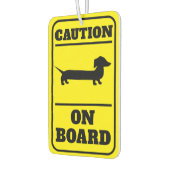Vorsicht Dackel an Bord Funny Autolufterfrischer (Links)