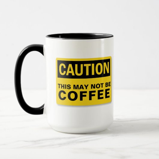 Vorsicht, das darf kein Getränk sein Tasse (Links)