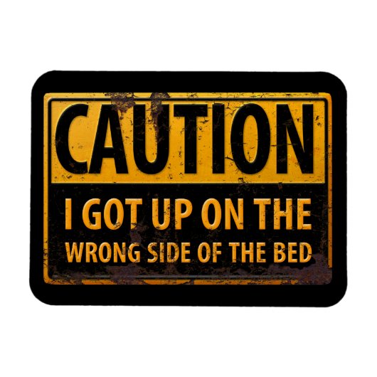 VORSICHT, dass ich auf der falschen Seite des Bett Magnet (Horizontal)