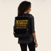 VORSICHT, dass ich auf der falschen Seite des Bett Rucksack (Ausgewaschen)