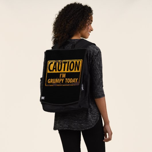 VORSICHT, dass ich heute gruselig bin - Gefahrensy Rucksack (Ausgewaschen)