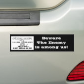 Vorsicht, der Feind ist unter uns! Autoaufkleber (Auf Auto)