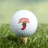 Vorsicht: Design der Hot-Stuff-Chilis - Fun-Pepper Golfball (Insitu T-Shirt)