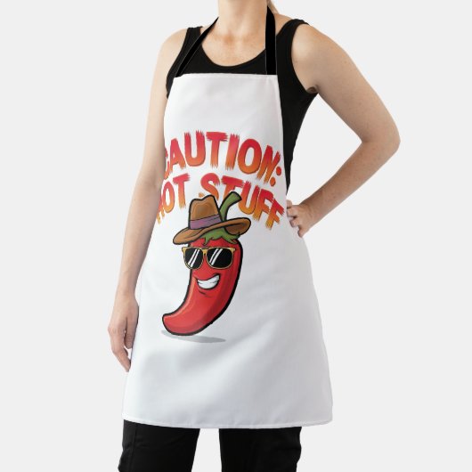 Vorsicht: Design der Hot-Stuff-Chilis - Fun-Pepper Schürze (InSitu)