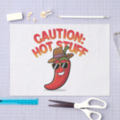 Vorsicht: Design der Hot-Stuff-Chilis - Fun-Pepper Seidenpapier (Handwerk)
