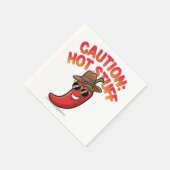 Vorsicht: Design der Hot-Stuff-Chilis - Fun-Pepper Serviette (Ecke)
