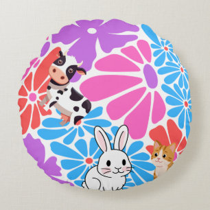 Vorsicht Design Rundes Kissen