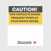 Vorsicht, dieses Fahrzeug macht häufig Stops bei Aufkleber (Blatt)