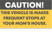 Vorsicht, dieses Fahrzeug macht häufig Stops bei Aufkleber (Vorderseite)