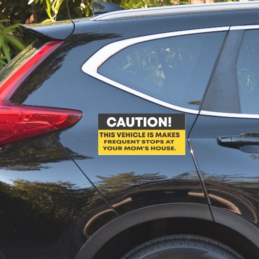 Vorsicht, dieses Fahrzeug macht häufig Stops bei Aufkleber (Auto Seite)