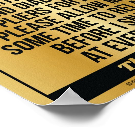 Vorsicht [Digitized Gold] Poster (Ecke)