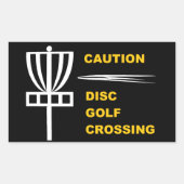 Vorsicht Disk Golf Crossing Sticker (Vorderseite)