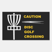 Vorsicht Disk Golf Crossing Sticker