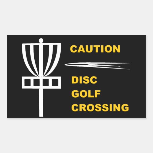Vorsicht Disk Golf Crossing Sticker (Vorderseite)