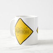 Vorsicht: Dopamin Kaffeetasse (Vorderseite Links)