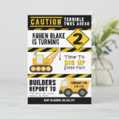 Vorsicht - Einladung von zwei. (Stehend Vorderseite)