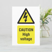 Vorsicht - Einladung zur Hochspannungswarnung