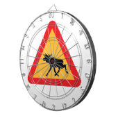 Vorsicht Elche schwedische Verkehrszeichen Dartscheibe (Vorderseite rechts)