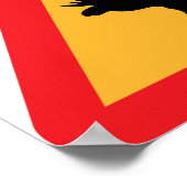 Vorsicht Elche schwedische Verkehrszeichen Poster (Ecke)