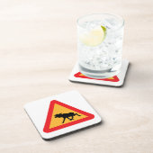 Vorsicht Elche schwedische Verkehrszeichen Untersetzer (Rechte Seite)