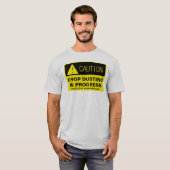 Vorsicht! Ernte-Abwischen laufend - lustiger T-Shirt (Vorne ganz)