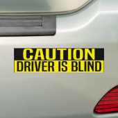 Vorsicht Fahrer ist blind Autoaufkleber (Auf Auto)