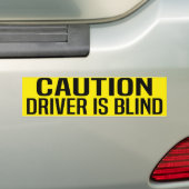 Vorsicht Fahrer ist blind Autoaufkleber (Auf Auto)