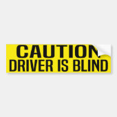 Vorsicht Fahrer ist blind Autoaufkleber (Vorne)