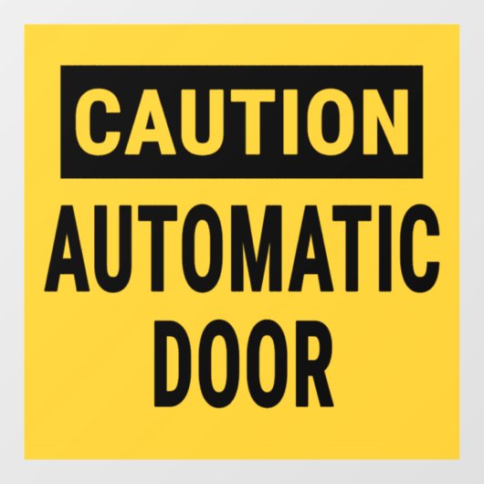 Vorsicht Fensteraufkleber (Blatt)