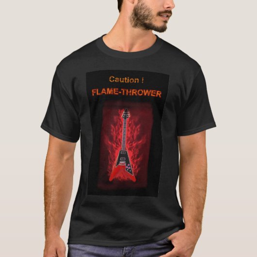 VORSICHT-FLAMMENWERFER T-Shirt (Vorderseite)