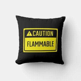 Vorsicht Flammenzeichen Kissen