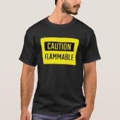 Vorsicht Flammenzeichen T-Shirt (Vorderseite)
