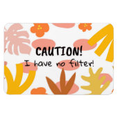 Vorsicht Flexibler Foto-Magnet Magnet (Horizontal)