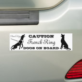 VORSICHT französische Ring HUNDE AN BORD Autoaufkleber (Auf Auto)