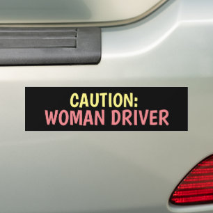 VORSICHT: FRAU DRIVER FUNNY AUTOAUFKLEBERS AUTOAUFKLEBER