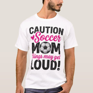 Vorsicht Fußballmutter Laut Vintage-Shirt-Design_1 T-Shirt