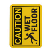 Vorsicht Fußboden mit Symbol Magnet (Vertikal)