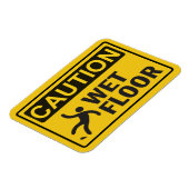 Vorsicht Fußboden mit Symbol Magnet (Linke Seite)