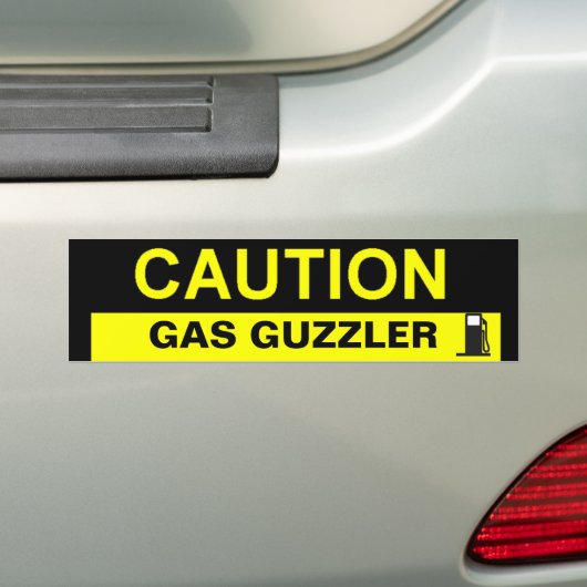 VORSICHT-GASGUZZLER AUTOAUFKLEBER (Auf Auto)