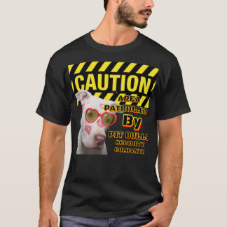 Vorsicht GELÄNDE von Pitbulls patrouilliert CBDOil T-Shirt