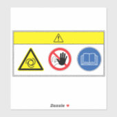 Vorsicht/Gerät beginnt automatisch mit der Kennzei Aufkleber (Blatt)