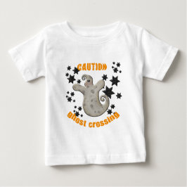 Vorsicht! Ghost Crossing - Black Glitzer Stars Baby T-shirt