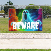Vorsicht Ghost Halloween Banner (Insitu)